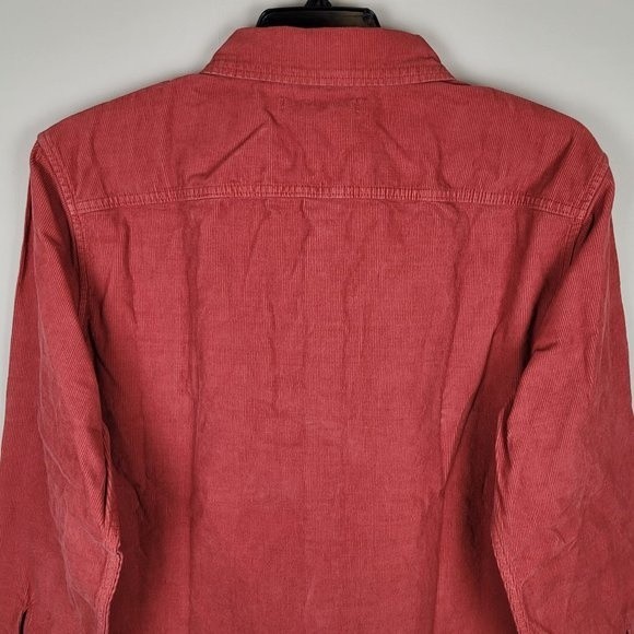 OUTERKNOWN $128 Townes Corduroy Button Shirt Henna Red Long Sleeve Size XL - Picture 7 of 13